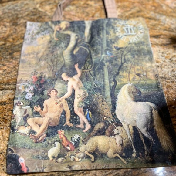 Italian Made Bag Purchased in the Vatican Museum in Rome, Italy 12W 14H - Picture 1 of 6